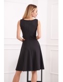 Rochie evazata cu sifon, neagra 1781 - Magazin online - Boutique